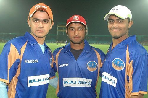 Ravindra Jadeja (extreme right) lead the scoring charts for RR in 2009