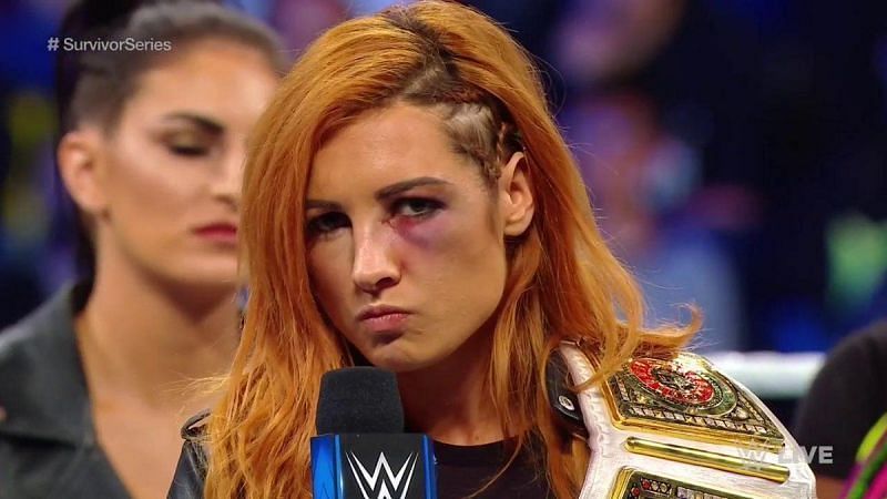 Becky Lynch suffered a broken face at the hands of Nia Jax