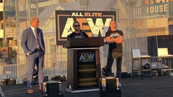 Cody and The Young Bucks at the AEW rally