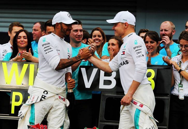 The retained line-up of Hamilton-Bottas at Mercedes