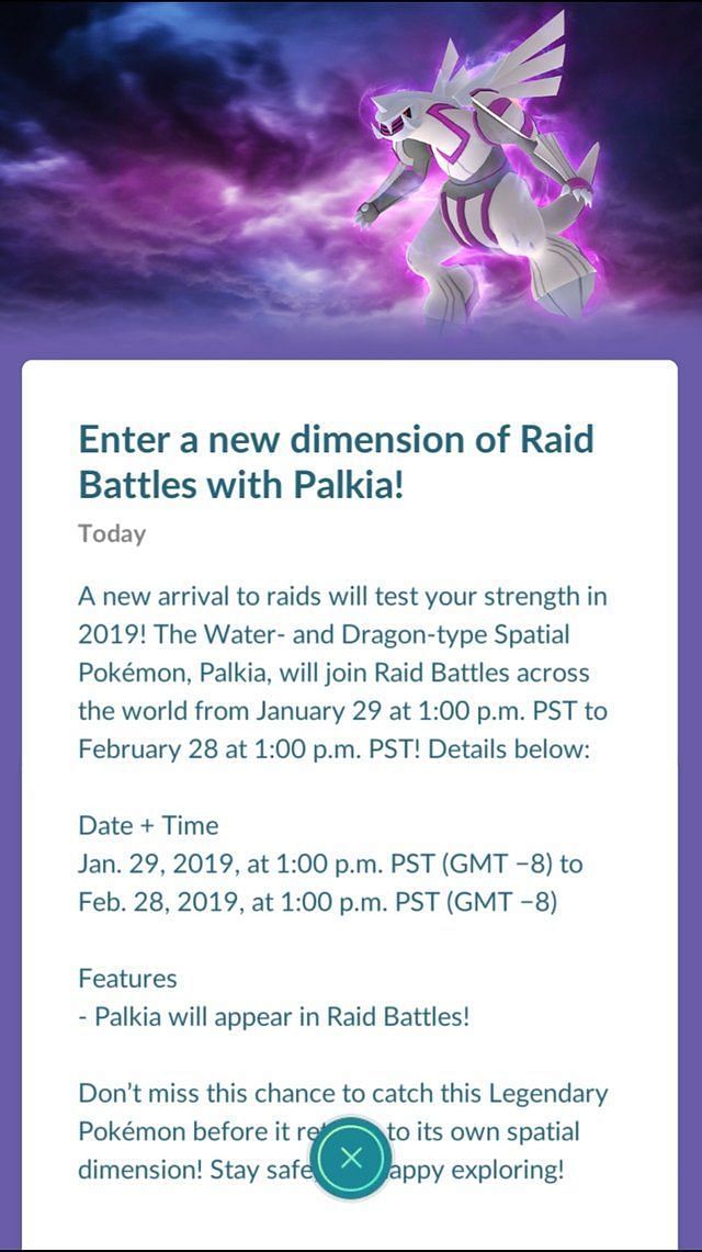 Pokémon Go Palkia guide – pearls of wisdom