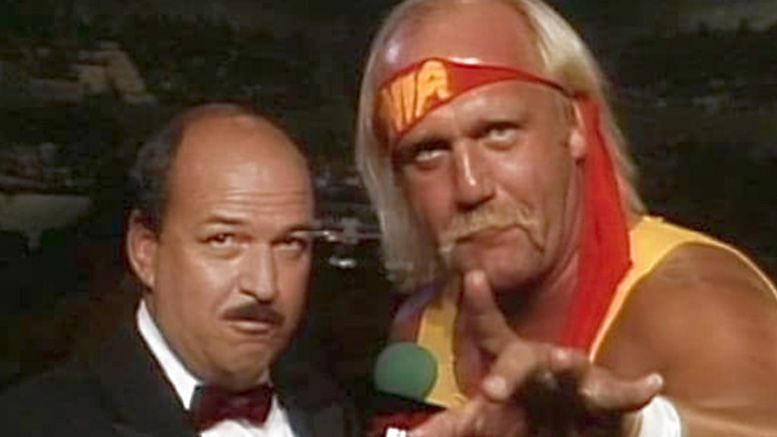 Hogan, here with Mean Gene, will pay tribute to the late interviewer.