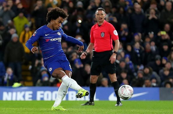 Willian stepped up from the spot to give Chelsea the lead