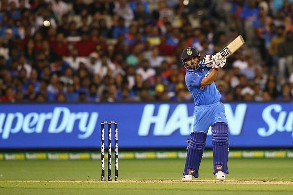 Kedar Jadhav in action, Australia v India - ODI: Game 3