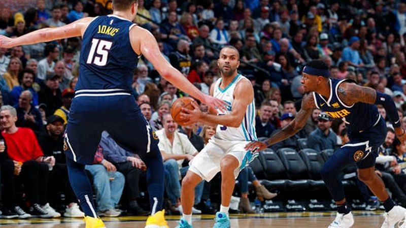 Tony Parker comes off the bench for the Charlotte Hornets