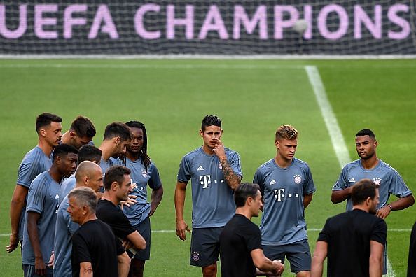 Bayern Muenchen Training And Press Conference - UEFA Champions League