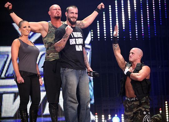 Punk used to run The Straight Edge Society with Joey Mercury, Luke Gallows and Serena.