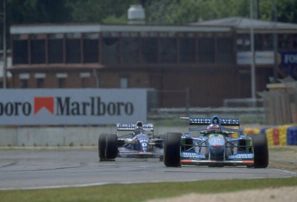 Michael Schumacher and Damon Hill