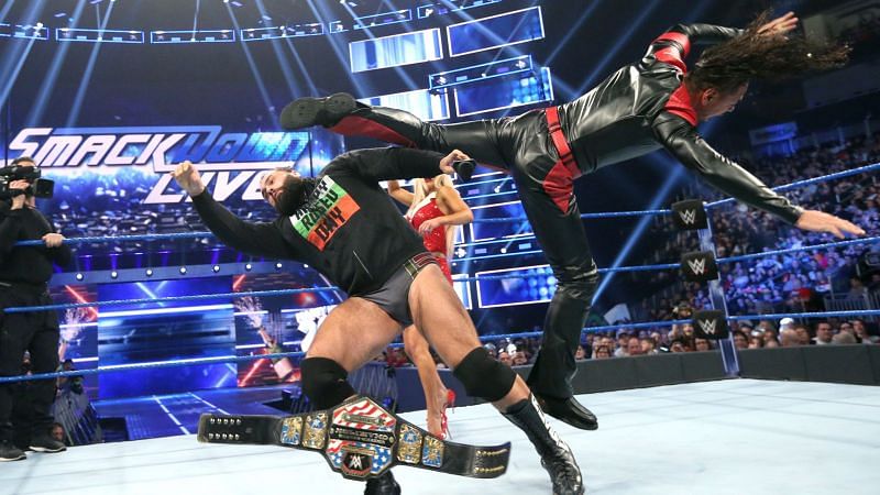 Shinsuke Nakamura attacked Rusev during the US Championship Celebration