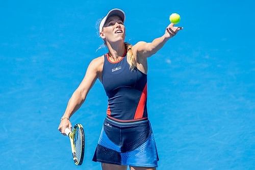 Caroline Wozniacki in her first match at the 2019 ASB Classic