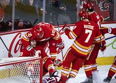 Bennett scores twice, Flames beat Red Wings 6-4