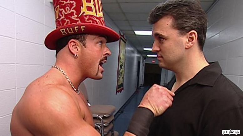 Buff Bagwell, seen here with Shane McMahon, will never be back with WWE.