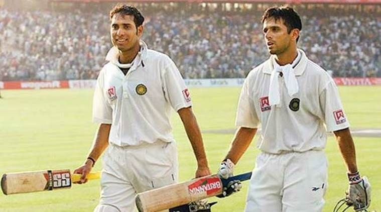 Dravid and Laxman walks back to the dressing after batting out the whole day against Australia