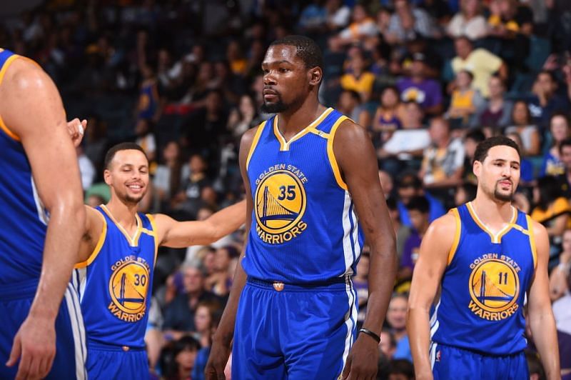 Durant, Curry and Klay Thompson