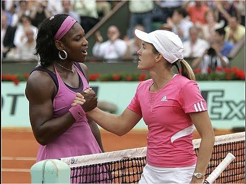 Serena (left) and Henin had a great rivalry