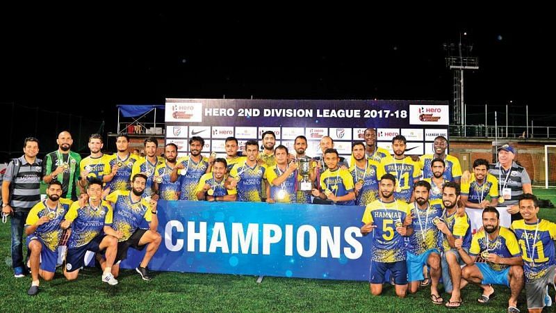 Real Kashmir FC, currently playing in the I-League, lifted the Second Division League trophy last season (Image: I-League official website)