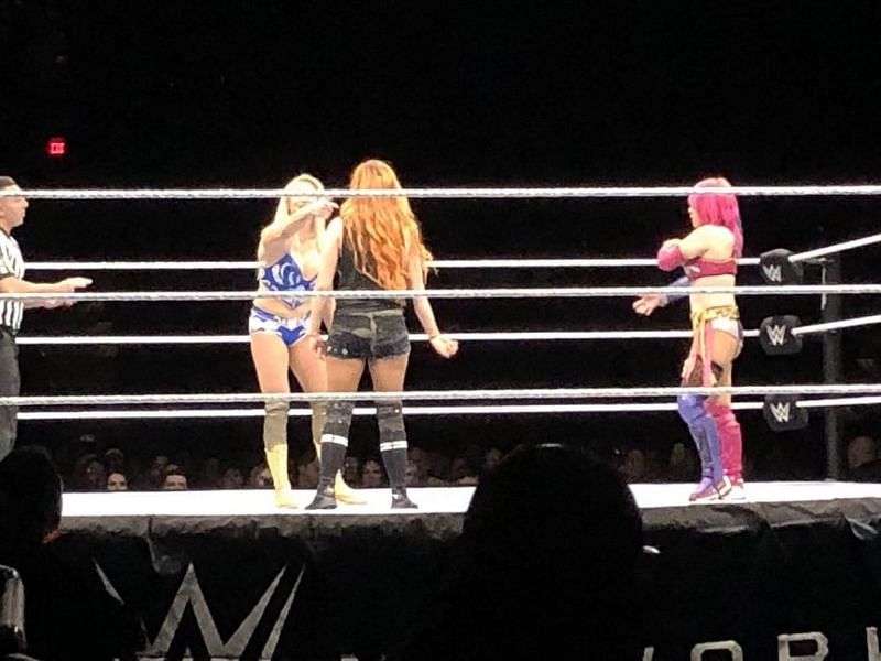 Asuka, Becky Lynch and Charlotte in Chicago
