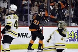 Couturier hat trick rallies Flyers past Bruins 4-3