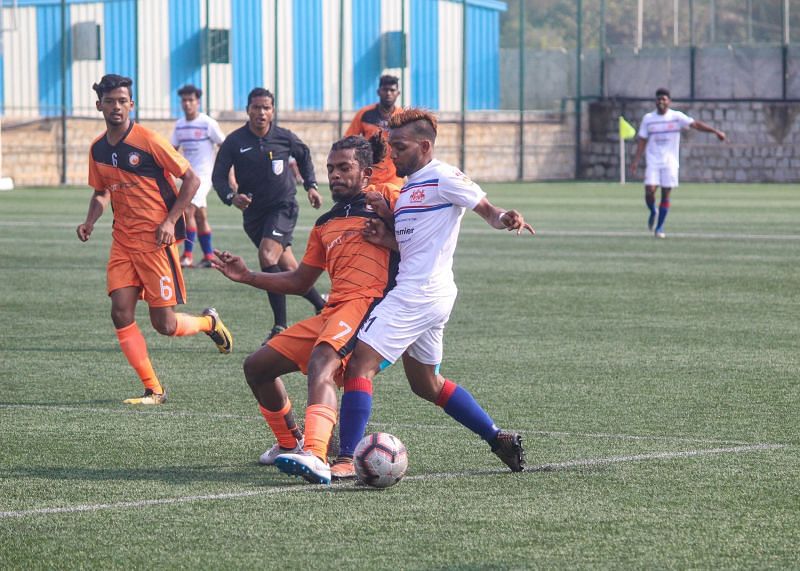 Aaron D&#039;Costa in action against Fateh Hyderabad AFC