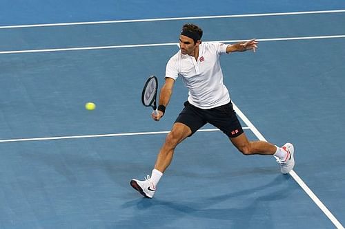 Roger Federer at the 2019 Hopman Cup