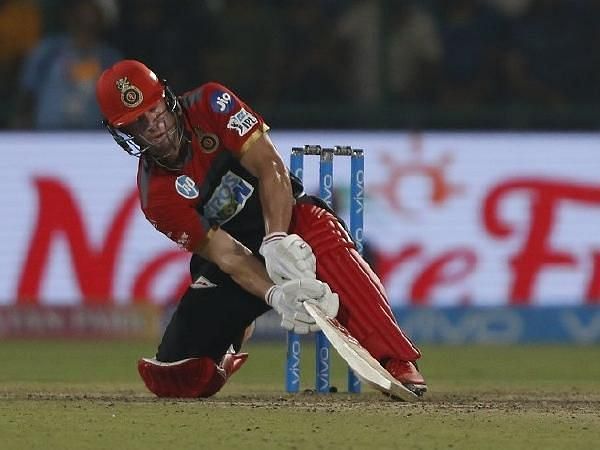ABD playing one of the many unorthodox shots in his arsenal