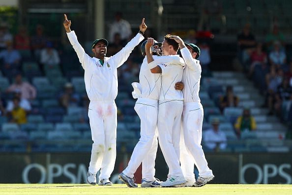 South Africa celebrate a hard-fought series victory