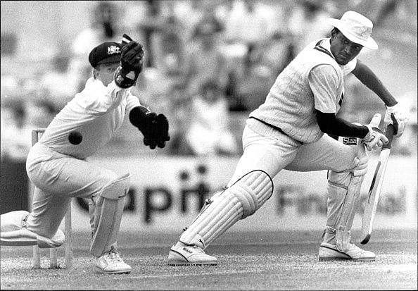 Carl Hooper in action during the 1989 SCG Test