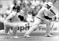 Carl Hooper in action during the 1989 SCG Test