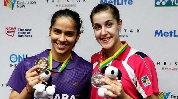 Nehwal (left with Marin