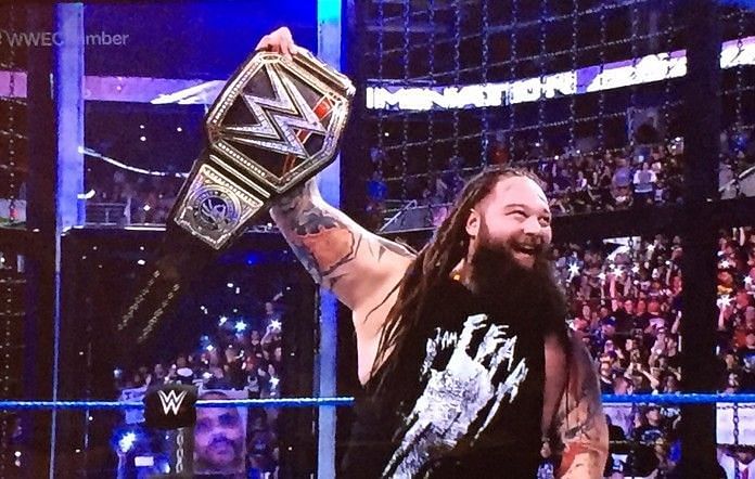 Bray Wyatt pinned Aj styles and became the new WWE champion