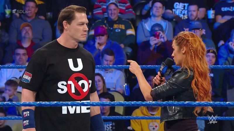 John Cena and Becky Lynch had a very interesting confrontation this week