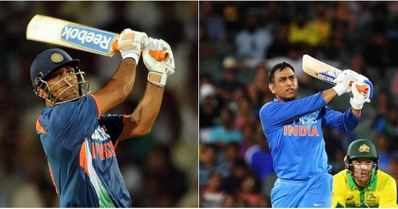 MS Dhoni in 2009 and 2019