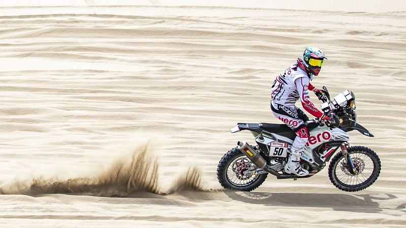 Santosh CS in action - Stage 2 - Dakar 2019 