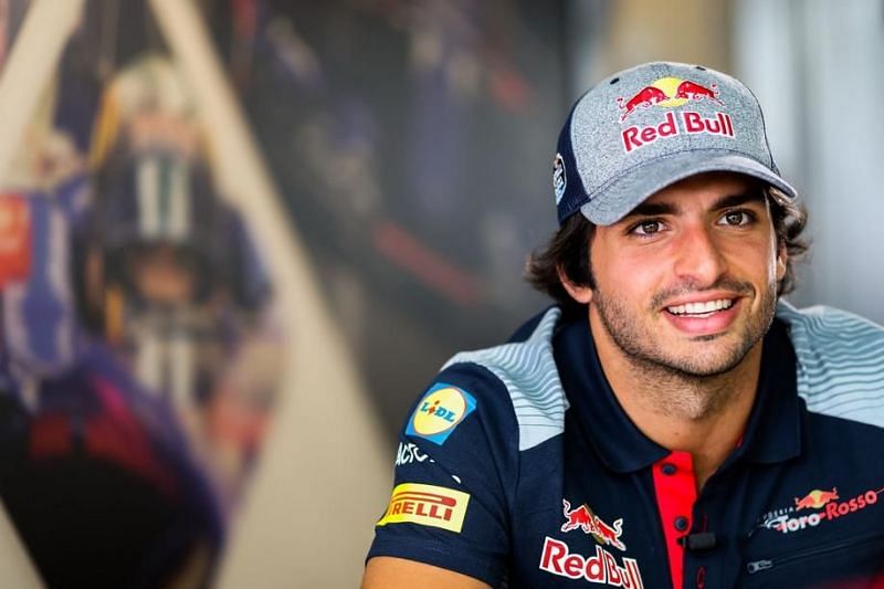 Sainz at a press conference at Hungarian GP 2017