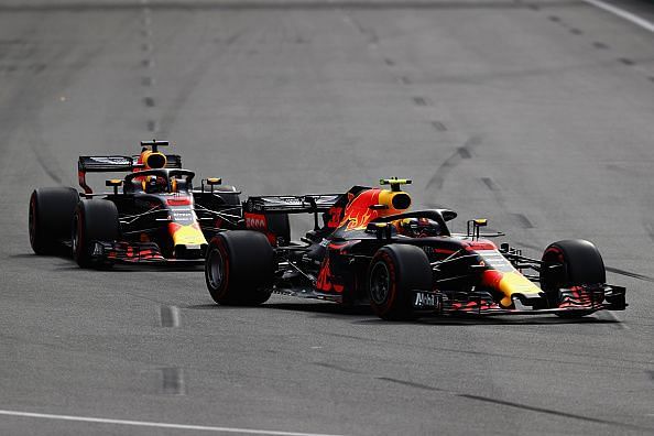 Verstappen and Ricciardo had a race-long battle in Baku