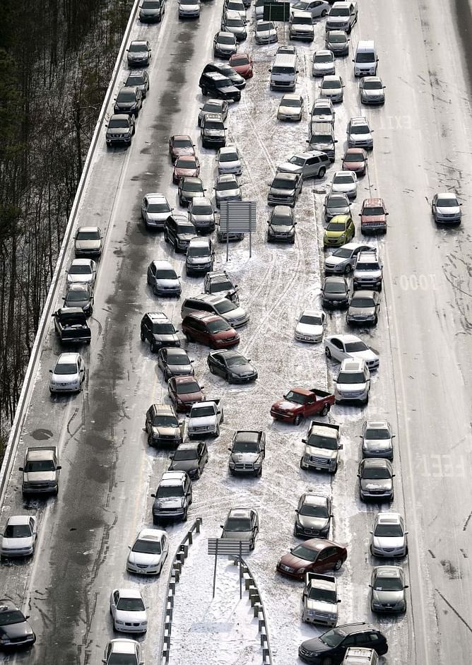 The Latest: Deep freeze to grip Atlanta before Super Bowl
