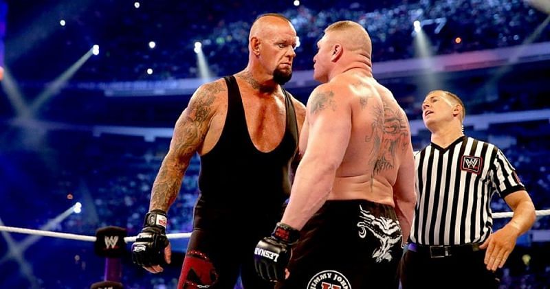 Despite making amends, The Deadman was furious at Lesnar for leaving the company in 2004