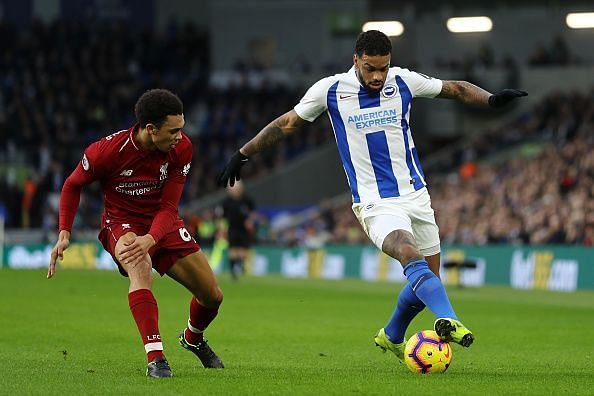 The Liverpool right-back picked up a knock in the warm-up of their game against Brighton