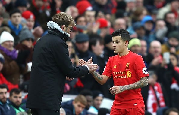 Coutinho was in stellar form under Jurgen Klopp