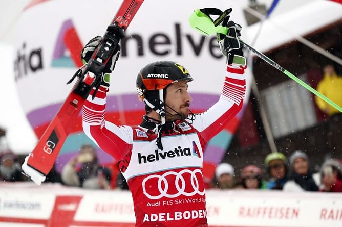 Hirscher wins slalom for WCup record 9th win at same venue