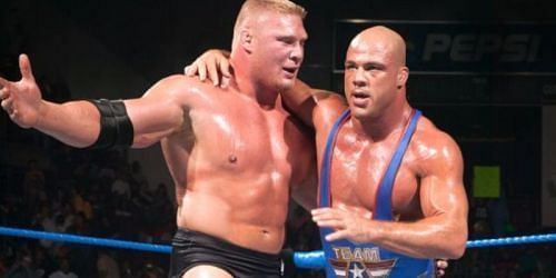 Kurt Angle vs Brock Lesnar