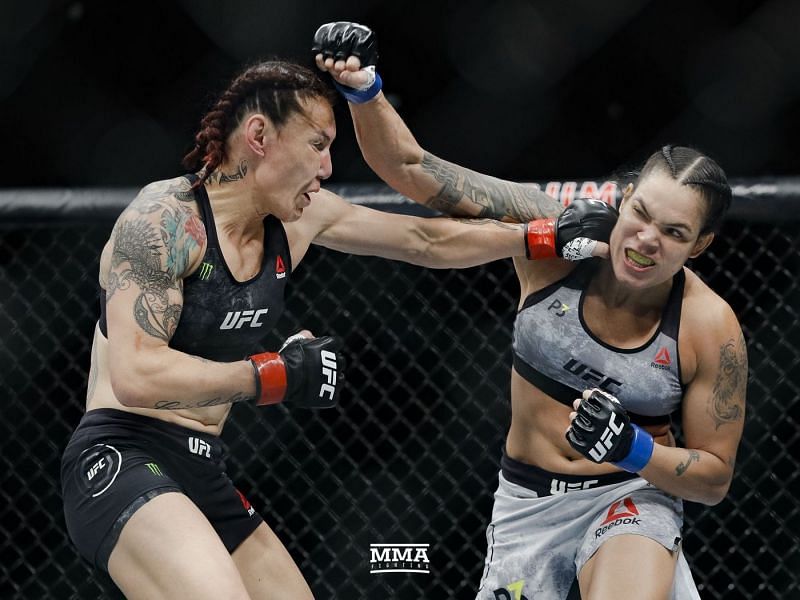 Cris Cyborg and Amanda Nunes during their co-main event bout at UFC 232!