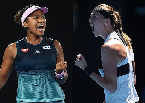 Naomi Osaka (left) will clash with Petra Kvitova in the women's singles final