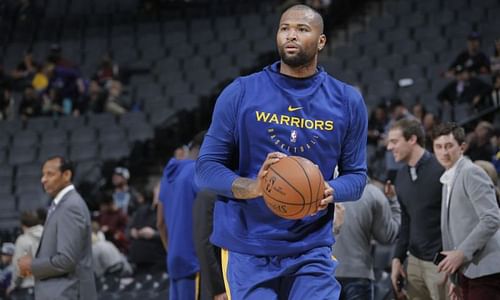 DeMarcus Cousins practicing before the game