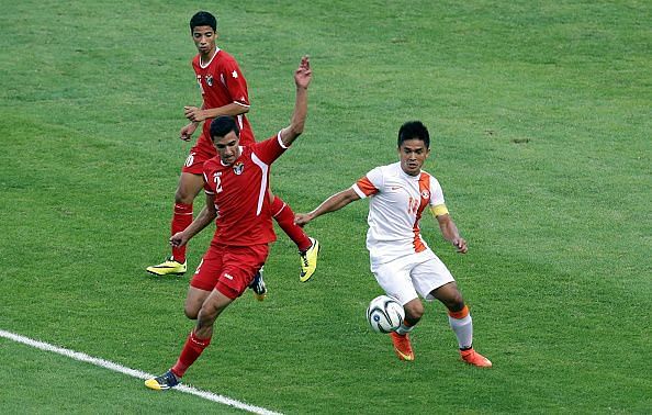 Sunil Chhetri in action