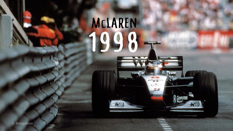 McLaren&#039;s MP4-13 designed by Adrian Newey in Monaco