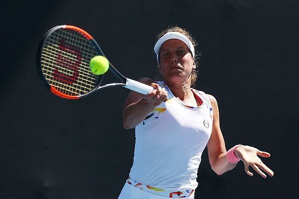 2019 Australian Open - Day 1 - Yulia Putintseva from Kazakhstan