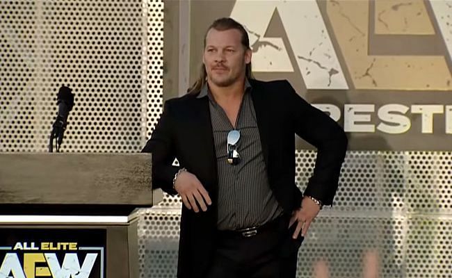 Chris Jericho at the AEW press conference.