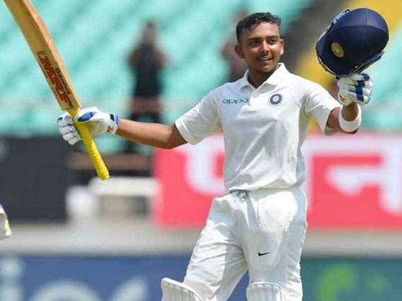 Prithvi Shaw scored a century in his debut match