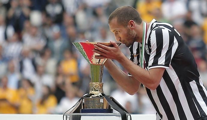 Giorgio Chiellini with the scudetto